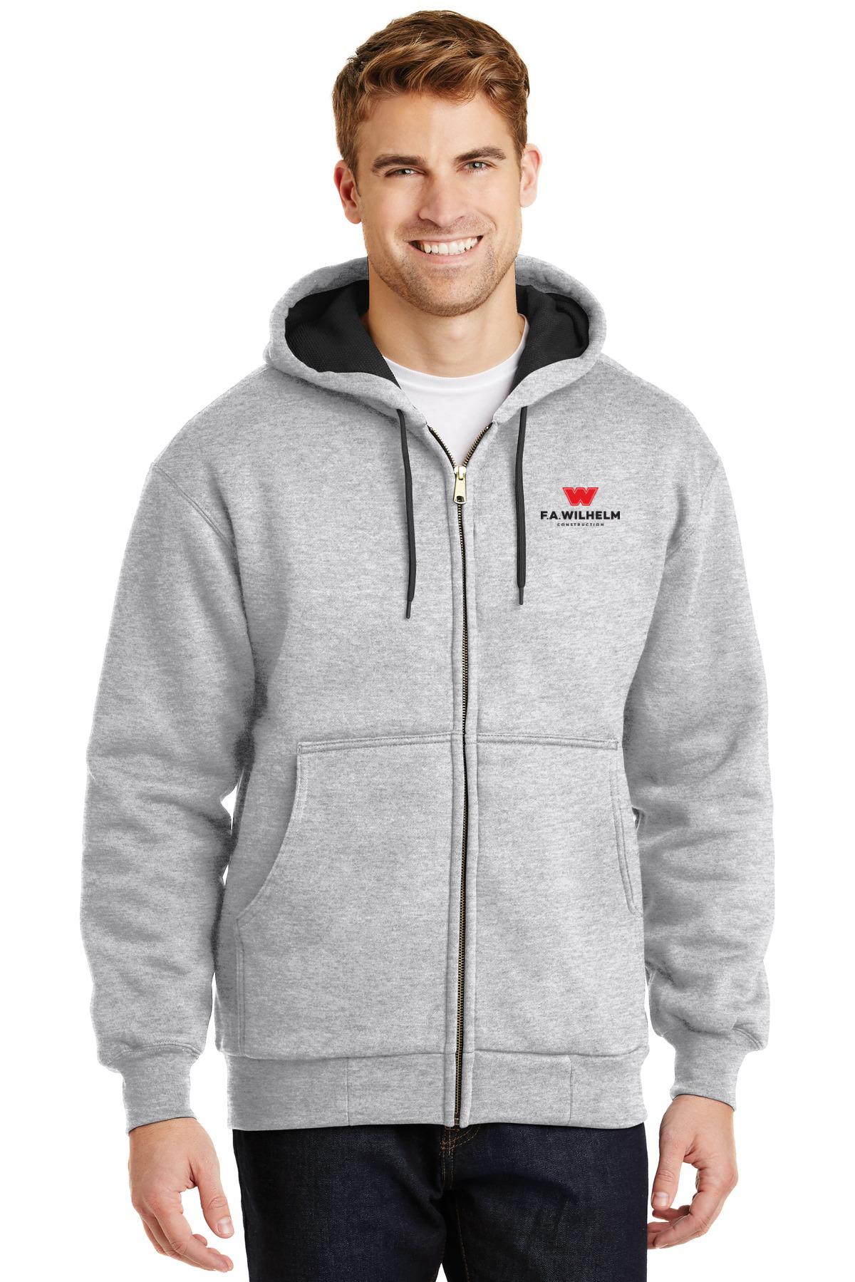 CornerStone Heavyweight Full-Zip Hooded Sweatshirt With Thermal Lining